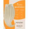 imageDOORES Genius Sew in Weft Extensions Remy 16 Inch Ash Blonde Highlighted Platinum Blonde 50g Wefts Human Hair Sew in Remy Hair Straight