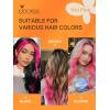 imageDOORES Hair Extensions Real Human Hair Hot Pink 18 Inch 25g 10pcs Tape in Skin Weft Natural Remy Straight Hair Extensions