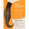imageDOORES Human Hair Extensions Tape in Balayage Chocolate Brown to Caramel Blonde 18 Inch Natural Tape in Hair Extensions Seamless Straight Real Remy 50g 20pcs