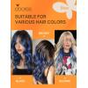 imageDOORES Human Hair Extensions Tape in Blue Tape in Hair Extensions 18 Inch 10pcs 25g Tape in Hair Extensions Real Hair Extensions Straight Hair