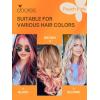 imageDOORES Human Hair Tape in Extensions Peach Pink Tape ins 18 Inch 25g 10pcs Tape in Hair Extensions Human Hair Skin Weft Natural Remy Straight Hair