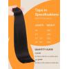 imageDOORES Natural Black 18 Inch 20pcs 50g Tape in Human Hair Extensions Remy Seamless Straight Real Human Hair Extensions Tape in