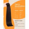 imageDOORES Tape in Hair Extension Real Human Remy Dark Brown Remy Tape in Human Hair Straight Skin Weft Natural Hair Extensions Tapeins 18 Inch 50g 20pcs