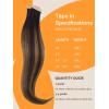 imageDOORES Tape in Hair Extensions Human Hair Balayage Dark Brown to Chestnut Brown 50g 20pcs 18 Inch Human Hair Extensions Natural Remy Straight Hair Skin Weft