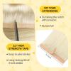 imageDOORES Tape in Hair Extensions Human Hair Dark Brown 18 Inch 50g 10pcs Wide Tape in Extensions Real Remy Invisible Seamless Tapeins Silky Straight Skin Weft Folding Wear60A Platinum Blonde