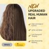 imageDOORES Tape in Hair Extensions Human Hair Dark Brown 18 Inch 50g 10pcs Wide Tape in Extensions Real Remy Invisible Seamless Tapeins Silky Straight Skin Weft Folding Wear60A Platinum Blonde