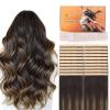imageDOORES Tape in Hair Extensions Human Hair Dark Brown 18 Inch 50g 10pcs Wide Tape in Extensions Real Remy Invisible Seamless Tapeins Silky Straight Skin Weft Folding Wear262 Dark Brown to Chestnut Brown