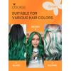 imageDOORES Tape in Human Hair Extensions Green Tape 10pcs 25g 16 Inch Real Hair Glue Straight