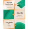 imageDOORES Tape in Human Hair Extensions Green Tape 10pcs 25g 16 Inch Real Hair Glue Straight