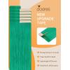 imageDOORES Tape in Human Hair Extensions Green Tape 10pcs 25g 16 Inch Real Hair Glue Straight