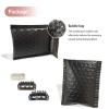 imageDOORES 2 Pieces Hair Extensions Clip 6Teeth UShape 30mm 12gpcs Metal Snap Clips for Hair Extensions Hairpiece Wig Accessories Clips with Rubber Silicone Back Black