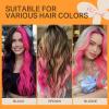 imageDOORES 22 Inch Colored Clip in Hair Extensions 12 Pcs Sky Blue Hair Extensions Party Highlights Gift Scene Hair Extensions Colorful Hairpieces Gifts for Girls Synthetic Hairpiece Straight Sky BlueHotPink