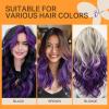 imageDOORES 22 Inch Colored Clip in Hair Extensions 12 Pcs Sky Blue Hair Extensions Party Highlights Gift Scene Hair Extensions Colorful Hairpieces Gifts for Girls Synthetic Hairpiece Straight Sky BlueDeepPurple