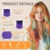 imageDOORES 22 Inch Colored Clip in Hair Extensions 12 Pcs Sky Blue Hair Extensions Party Highlights Gift Scene Hair Extensions Colorful Hairpieces Gifts for Girls Synthetic Hairpiece Straight Sky BlueDeepPurple