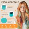 imageDOORES 22 Inch Colored Clip in Hair Extensions 12 Pcs Sky Blue Hair Extensions Party Highlights Gift Scene Hair Extensions Colorful Hairpieces Gifts for Girls Synthetic Hairpiece Straight Sky BlueTeal blue