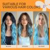 imageDOORES 22 Inch Colored Clip in Hair Extensions 12 Pcs Sky Blue Hair Extensions Party Highlights Gift Scene Hair Extensions Colorful Hairpieces Gifts for Girls Synthetic Hairpiece Straight Sky BlueSky blue