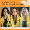 imageDOORES 22 Inch Colored Clip in Hair Extensions 12 Pcs Sky Blue Hair Extensions Party Highlights Gift Scene Hair Extensions Colorful Hairpieces Gifts for Girls Synthetic Hairpiece Straight Sky BlueYellow
