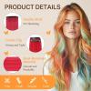 imageDOORES 22 Inch Colored Clip in Hair Extensions 12 Pcs Sky Blue Hair Extensions Party Highlights Gift Scene Hair Extensions Colorful Hairpieces Gifts for Girls Synthetic Hairpiece Straight Sky BlueRed