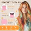 imageDOORES 22 Inch Colored Clip in Hair Extensions 12 Pcs Sky Blue Hair Extensions Party Highlights Gift Scene Hair Extensions Colorful Hairpieces Gifts for Girls Synthetic Hairpiece Straight Sky BluePink
