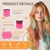 imageDOORES 22 Inch Colored Clip in Hair Extensions 12 Pcs Sky Blue Hair Extensions Party Highlights Gift Scene Hair Extensions Colorful Hairpieces Gifts for Girls Synthetic Hairpiece Straight Sky BlueHotPink