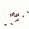 imageDOORES Brown Invisible Elastic Fish Line for Wire Hair Extensions 8pcs 185cm 245cm 30cm Secret Wire Extensions with 4 Stainless Steel Clips