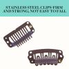 imageDOORES Brown Invisible Elastic Fish Line for Wire Hair Extensions 8pcs 185cm 245cm 30cm Secret Wire Extensions with 4 Stainless Steel Clips