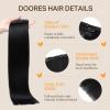 imageDOORES Clip in Hair Extensions Natural Black 18 Inch 150g 9pcs Remy Extensions for Women Clip in Human Hair Thick Silky Weft Gift for Girl