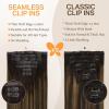 imageDOORES Clip in Hair Extensions Real Human Hair Invisible Edge Dark Brown to Chestnut Brown 18 Inch 130g 7pcs Virgin Thick Straight Natural Weft