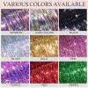 imageDOORES Clip in Hair Tinsel Kit 6 Pcs 24 Inch Rainbow Glitter Tinsel Hair Extensions Girls Women ampamp Kids Heat Resistant Dazzle Fairy Hairstyles Decoration Kit for Birthday Party Christmas HalloweenClipRainbow
