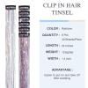 imageDOORES Clip in Hair Tinsel Kit 6 Pcs 24 Inch Rainbow Glitter Tinsel Hair Extensions Girls Women ampamp Kids Heat Resistant Dazzle Fairy Hairstyles Decoration Kit for Birthday Party Christmas HalloweenClipRainbow