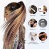 imageDOORES Clip in Hair Tinsel Kit 6 Pcs 24 Inch Rainbow Glitter Tinsel Hair Extensions Girls Women ampamp Kids Heat Resistant Dazzle Fairy Hairstyles Decoration Kit for Birthday Party Christmas HalloweenSilver