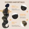 imageDOORES Clipin Hair Extensions Real Human Hair Balayage Natural Black to Light Blonde 18 Inch 150g 9pcs Clipin Extensions Human Hair Natural Thick