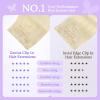 imageDOORES Genius Seamless Clip in Hair Extensions Platinum Blonde 18 Inch 7pcs 120g Human Hair Extensions Seamless Clip ins Weft Straight Hair Invisi Edge Weft60APlatinum Blonde