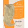 imageDOORES Genius Sew in Hair Extensions Remy Hair 18 Inch Light Blonde Highlighted Golden Blonde 50g Human Hair Extensions Weft Natural Straight