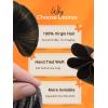 imageDOORES Genius Sew in Weft Hair Extensions Human Hair 20 Inch Natural Black to Chestnut Brown 60g Sew in Extensions Human Hair Handtied Weft Extensions