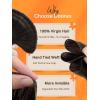 imageDOORES Genius Sew in Weft Hair Virgin Human Hair Extensions 20 Inch Dark Brown 60g Real Extensions Genius Sew In
