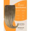imageDOORES Genius Sew in Weft Real Hair Extensions 20 Inch Balayage Walnut Brown to Ash Brown and Bleach Blonde 60g Straight Sew in Hair Extensions