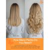 imageDOORES Genius Sew in Weft Real Hair Extensions 20 Inch Balayage Walnut Brown to Ash Brown and Bleach Blonde 60g Straight Sew in Hair Extensions
