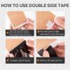 imageDOORES Hair Extension Tape Tabs 72pcs Double Sided Replacement Tape Adhesive Invisible No Residue Transparent Tapes for Hair Extensions 72 Tabs 4 x 08 cm157 x 031 inch48 Tabs Double Sided