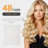 imageDOORES Hair Extension Tape Tabs 72pcs Double Sided Replacement Tape Adhesive Invisible No Residue Transparent Tapes for Hair Extensions 72 Tabs 4 x 08 cm157 x 031 inch48 Tabs Single Sided