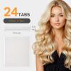 imageDOORES Hair Extension Tape Tabs 72pcs Double Sided Replacement Tape Adhesive Invisible No Residue Transparent Tapes for Hair Extensions 72 Tabs 4 x 08 cm157 x 031 inch24 Tabs Single Sided