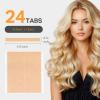 imageDOORES Hair Extension Tape Tabs 72pcs Double Sided Replacement Tape Adhesive Invisible No Residue Transparent Tapes for Hair Extensions 72 Tabs 4 x 08 cm157 x 031 inch24 Tabs Double Sided