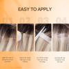 imageDOORES Hair Extension Tape Tabs 72pcs Double Sided Replacement Tape Adhesive Invisible No Residue Transparent Tapes for Hair Extensions 72 Tabs 4 x 08 cm157 x 031 inchTape Roll Single Sided