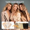 imageDOORES Hair Extension Tape Tabs 72pcs Double Sided Replacement Tape Adhesive Invisible No Residue Transparent Tapes for Hair Extensions 72 Tabs 4 x 08 cm157 x 031 inch180 Tabs Double Sided