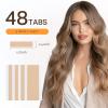 imageDOORES Hair Extension Tape Tabs 72pcs Double Sided Replacement Tape Adhesive Invisible No Residue Transparent Tapes for Hair Extensions 72 Tabs 4 x 08 cm157 x 031 inch48 Tabs Double Sided