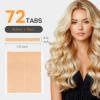 imageDOORES Hair Extension Tape Tabs 72pcs Double Sided Replacement Tape Adhesive Invisible No Residue Transparent Tapes for Hair Extensions 72 Tabs 4 x 08 cm157 x 031 inch72 Tabs Double Sided