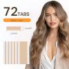 imageDOORES Hair Extension Tape Tabs 72pcs Double Sided Replacement Tape Adhesive Invisible No Residue Transparent Tapes for Hair Extensions 72 Tabs 4 x 08 cm157 x 031 inch72 Tabs Double Sided