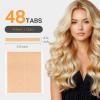 imageDOORES Hair Extension Tape Tabs 72pcs Double Sided Replacement Tape Adhesive Invisible No Residue Transparent Tapes for Hair Extensions 72 Tabs 4 x 08 cm157 x 031 inch48 Tabs Double Sided