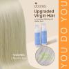 imageDOORES Hair Extensions Ash Blonde Highlighted Platinum Blonde 150g 9pcs 20 Inch Remy Human Hair Extensions Straight Natural Clip in Extensions