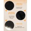 imageDOORES Hair Extensions Sew in Weft Natural Black 18 Inch 100g Straight Raw Bundles Full Head Long Straight